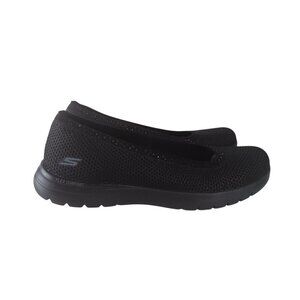 Skechers Women 9.5 Black Walk Air Cooled Goga Mat Stretch Fit  Comfort Shoes